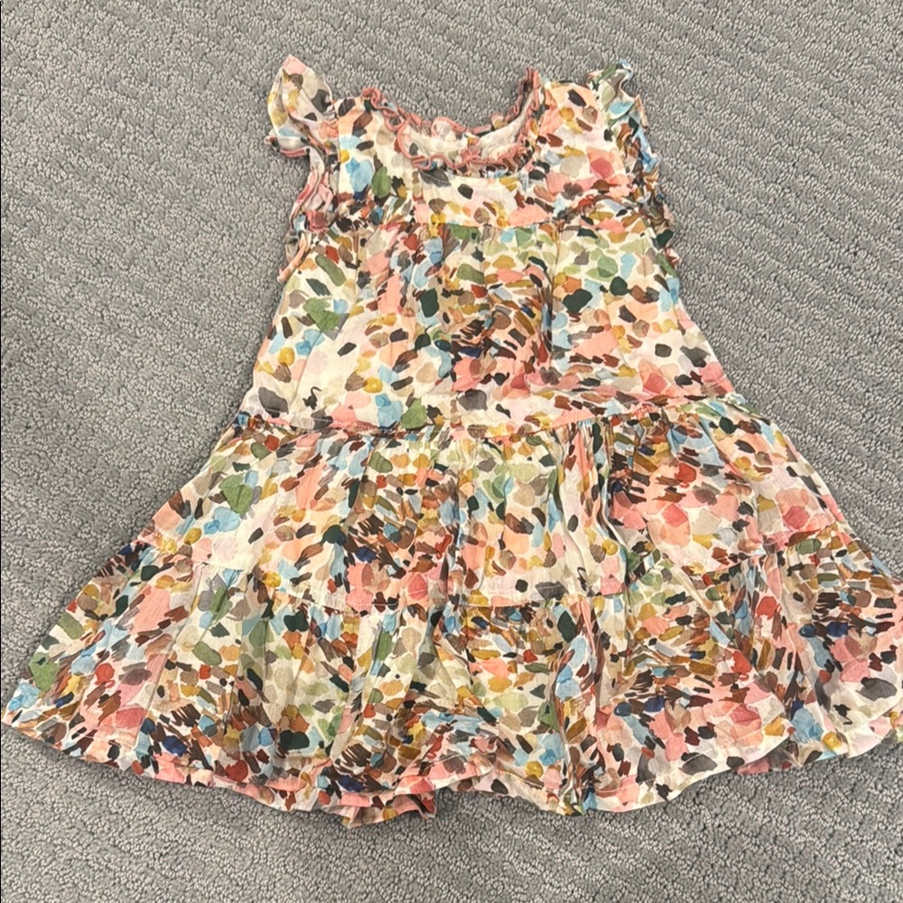 Pink Chicken Multicolor Floral Kids Dress